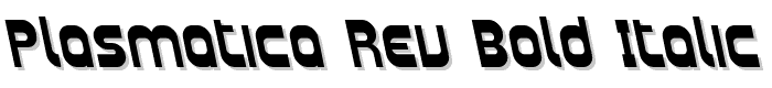 Plasmatica Rev Bold Italic font